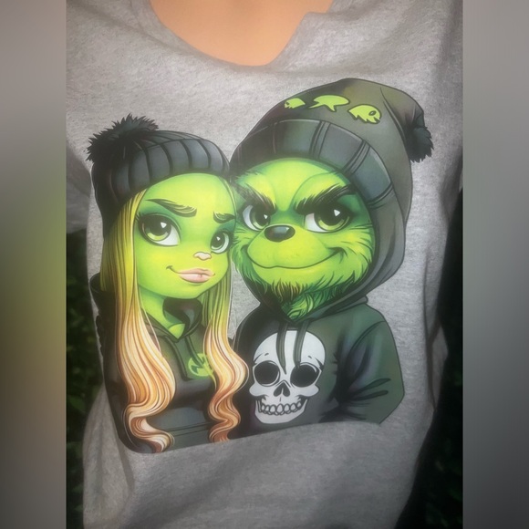 SALE NEW Custom Made Grinch V Neck Tee - Picture 5 of 7